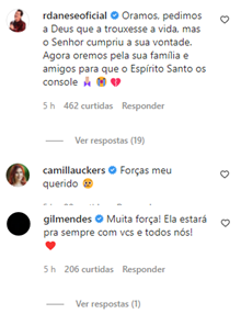 Comentários famosos Daniel Diau