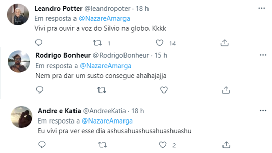 Comentários internautas Silvio no BBB22
