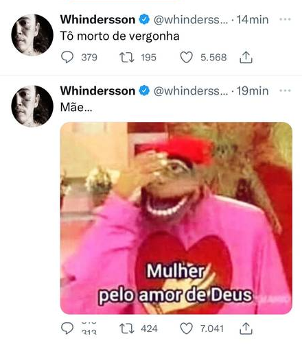Whindersson lamenta comentários mãe