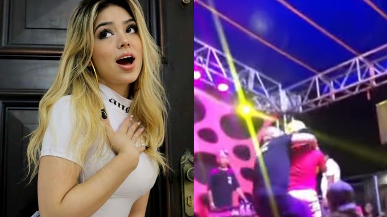 Fã invade show da Melody e leva chute de segurança