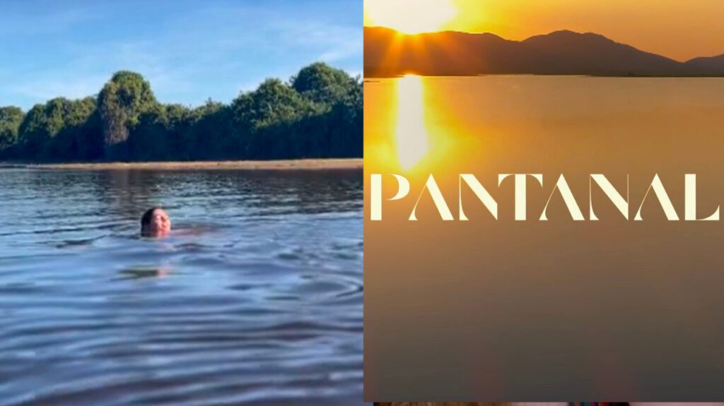 Atriz de Pantanal é mordida por jacaré