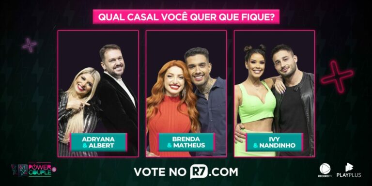 Power Couple Brasil 6: Parcial enquete UOL mostra quem sai na sexta DR