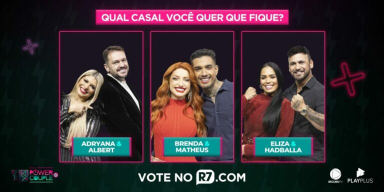 Power Couple Brasil 6: Parcial enquete UOL mostra quem sai na nona DR