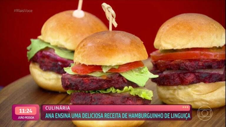 Receita de Hambúrguer de Beterraba com Linguiça da Ana Maria Braga no Mais Você, 30/08/2022