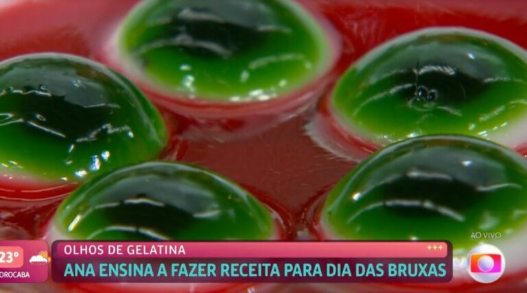 Receita de Olhos de gelatina da Ana Maria Braga no Mais Você, 31/10/2022
