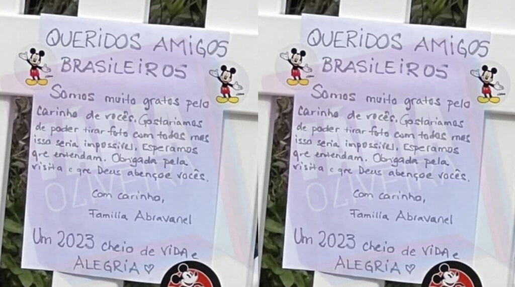 Aviso mansão Silvio Santos