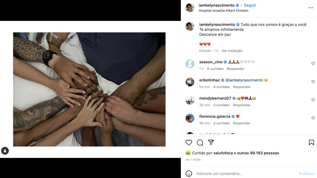 Comentário filha Pelé