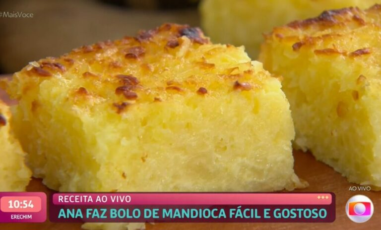 Receita de Bolo de mandioca fácil da Ana Maria Braga no Mais Você, 06/12/2022
