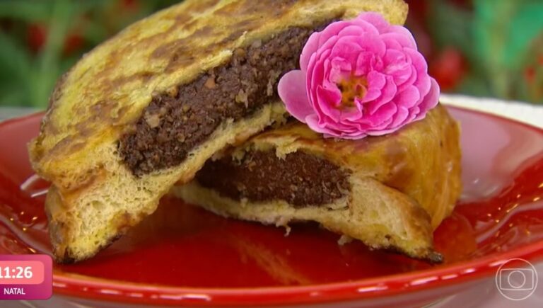 Receita de French toast recheada da Ana Maria Braga no Mais Você, 13/12/2022