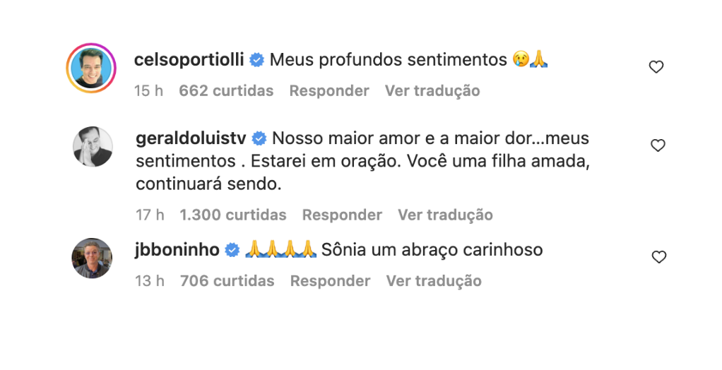 Comentários famosos Sonia Abrão