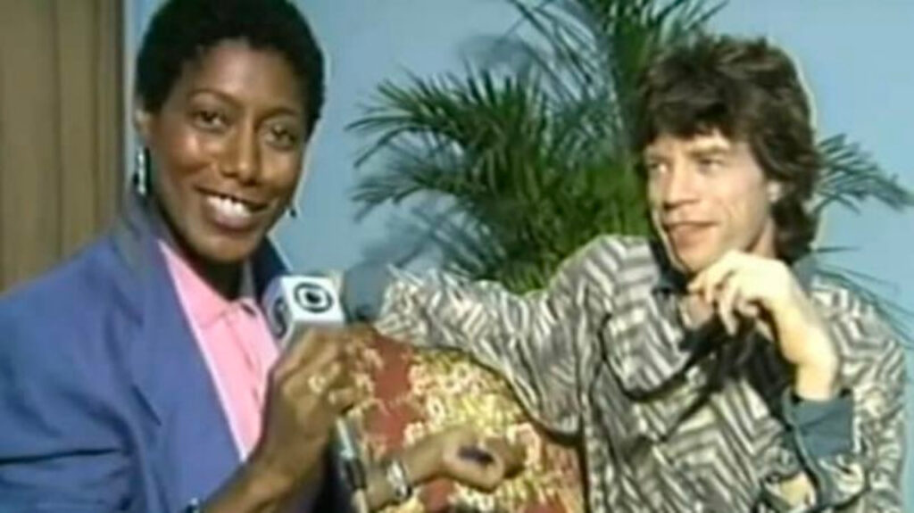 Glória Maria e Mick Jagger