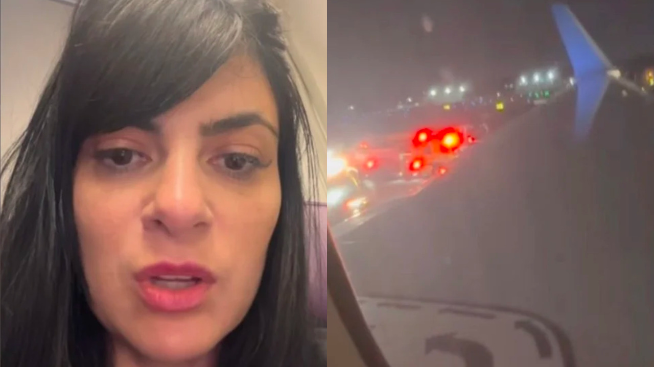 Avião com a cantora Fernanda Brum pega fogo