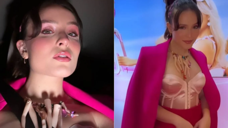 Larissa Manoela vira piada após usar colar exótico em pré-estreia de Barbie