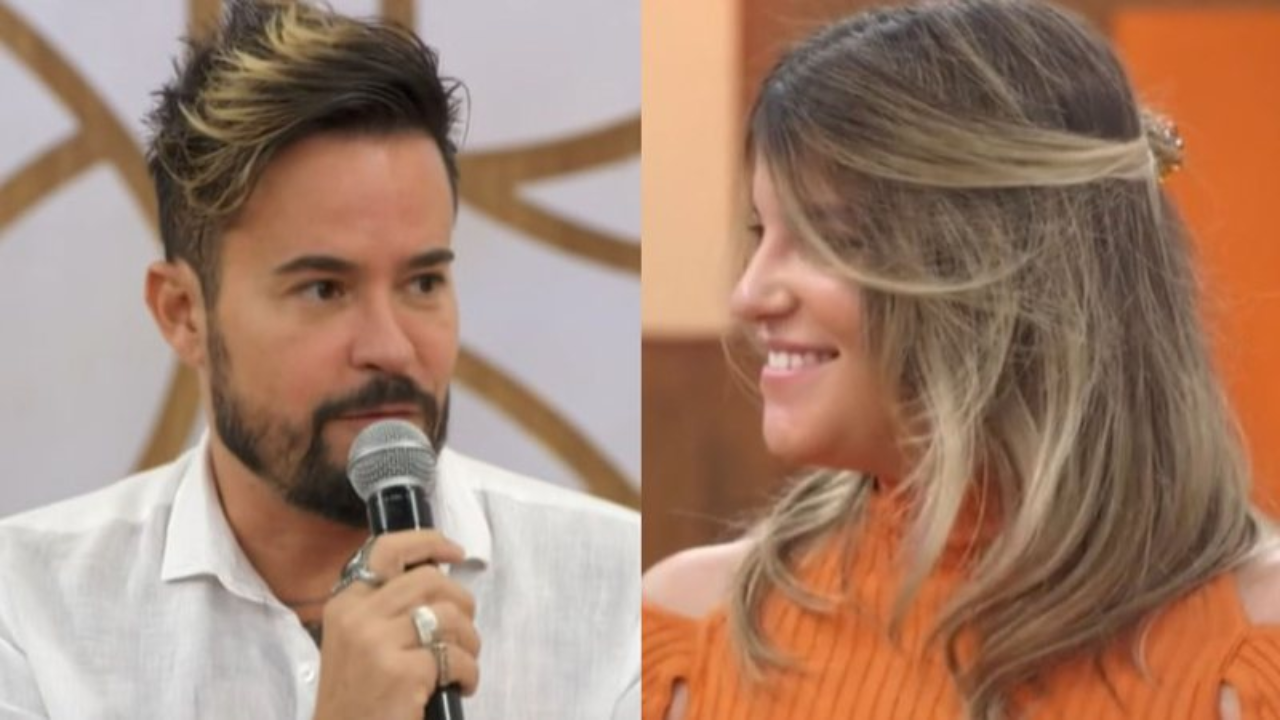 Após desistir de 'No Limite', Paulinho Vilhena se declara para esposa grávida ao vivo (Créditos: Reprodução/ TV Globo)