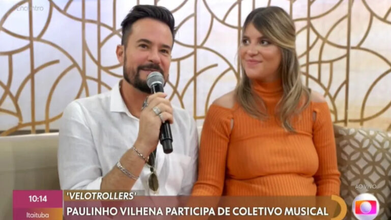 No Encontro, Paulinho Vilhena revela motivo de desistência do No Limite e se declara para esposa