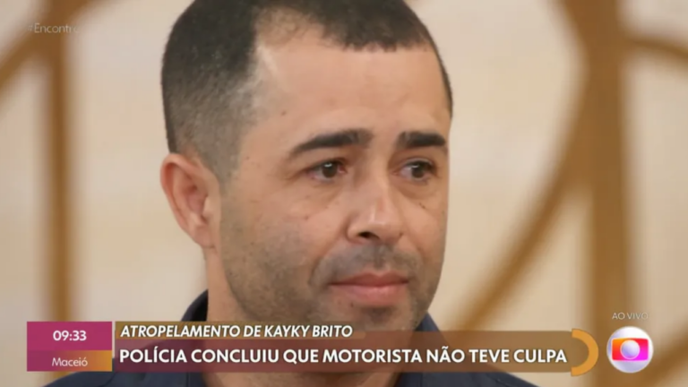 Motorista que atropelou Kayky Brito se emociona ao falar sobre acidente no ‘Encontro’