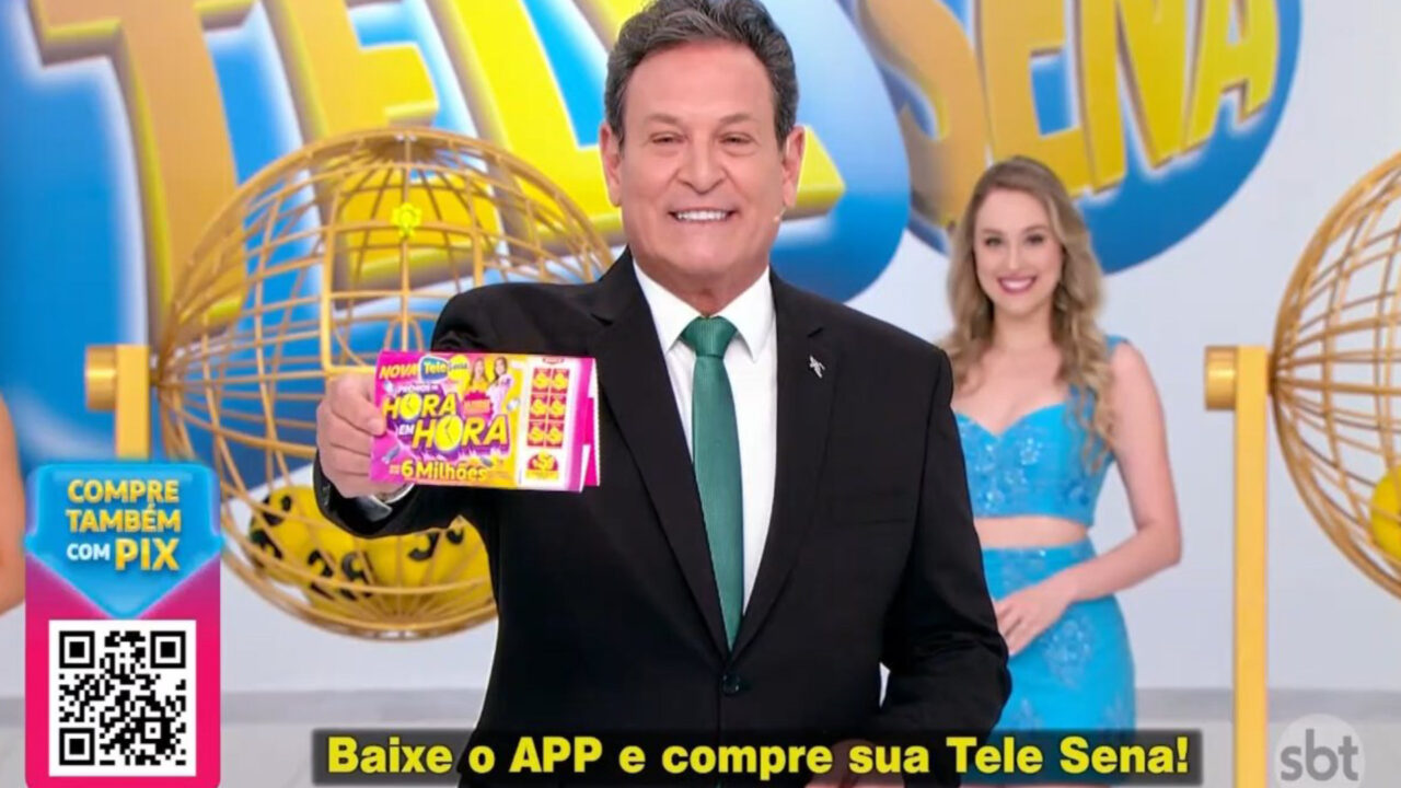 Luis Ricardo no sorteio da Tele Sena de Aniversário 2023