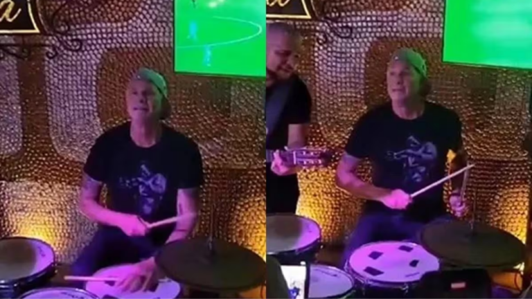 Baterista do Red Hot viraliza nas redes após dar ‘palinha’ em bar no RJ