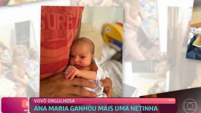 Ana Maria Braga anuncia nome da neta recém-nascida ao vivo