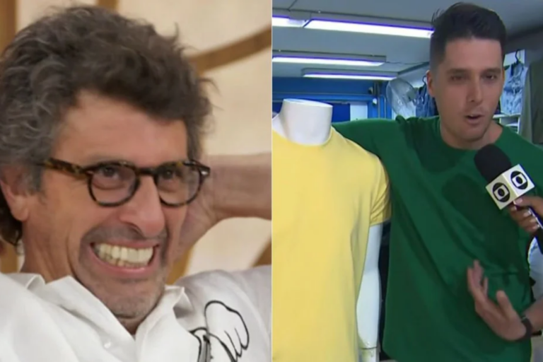 Milhem Cortaz é confundido ao vivo com Marcius Melhem no Encontro