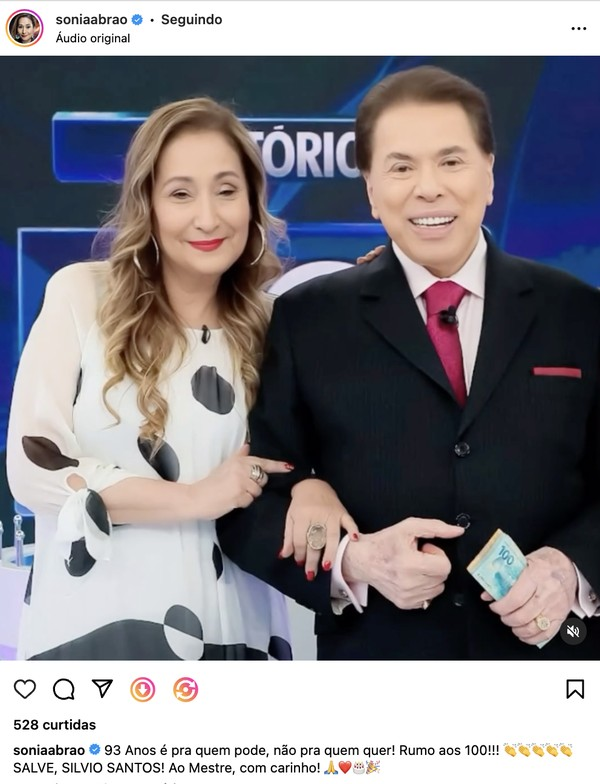 Publicação de Sonia Abrão — Foto: Reprodução / Instagram

