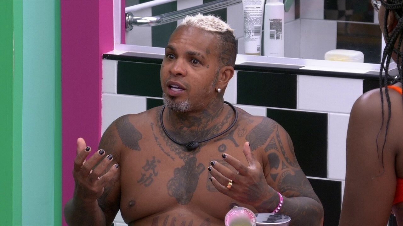 Rodriguinho fala sobre alimentação de Yasmin Brunet (Créditos: Globoplay)