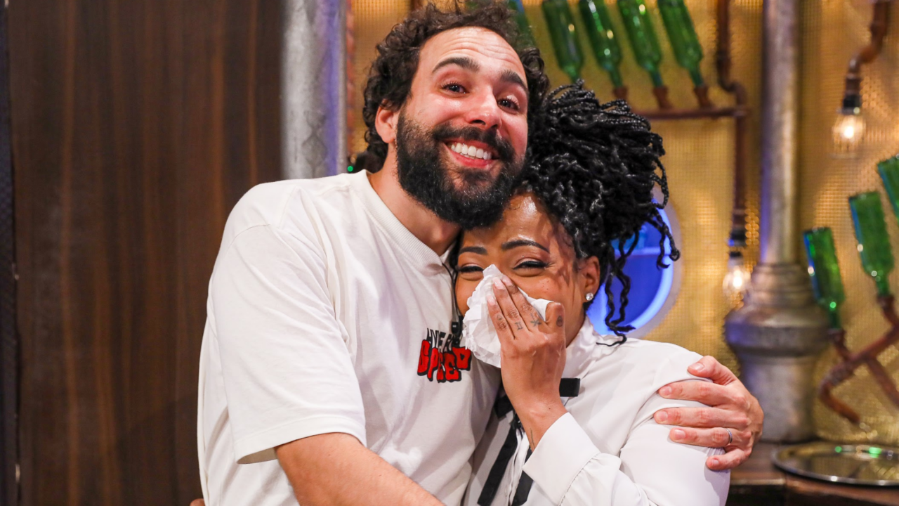 Murilo Couto e Juliana no The Noite
