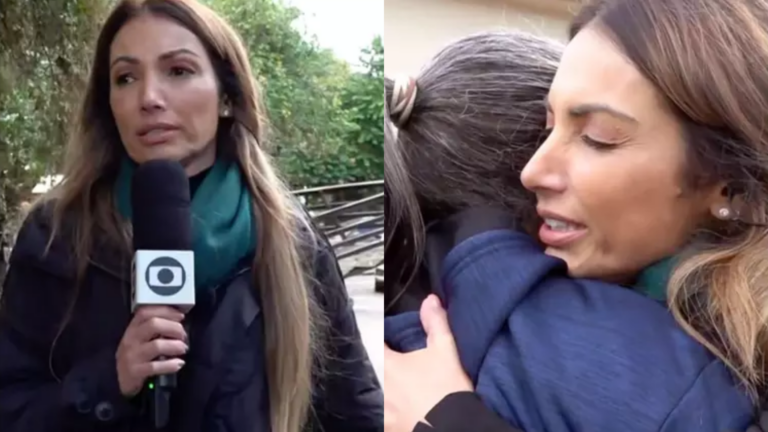 Patrícia Poeta chora ao reencontrar família ao vivo em cidade natal no RS: “Doloroso”