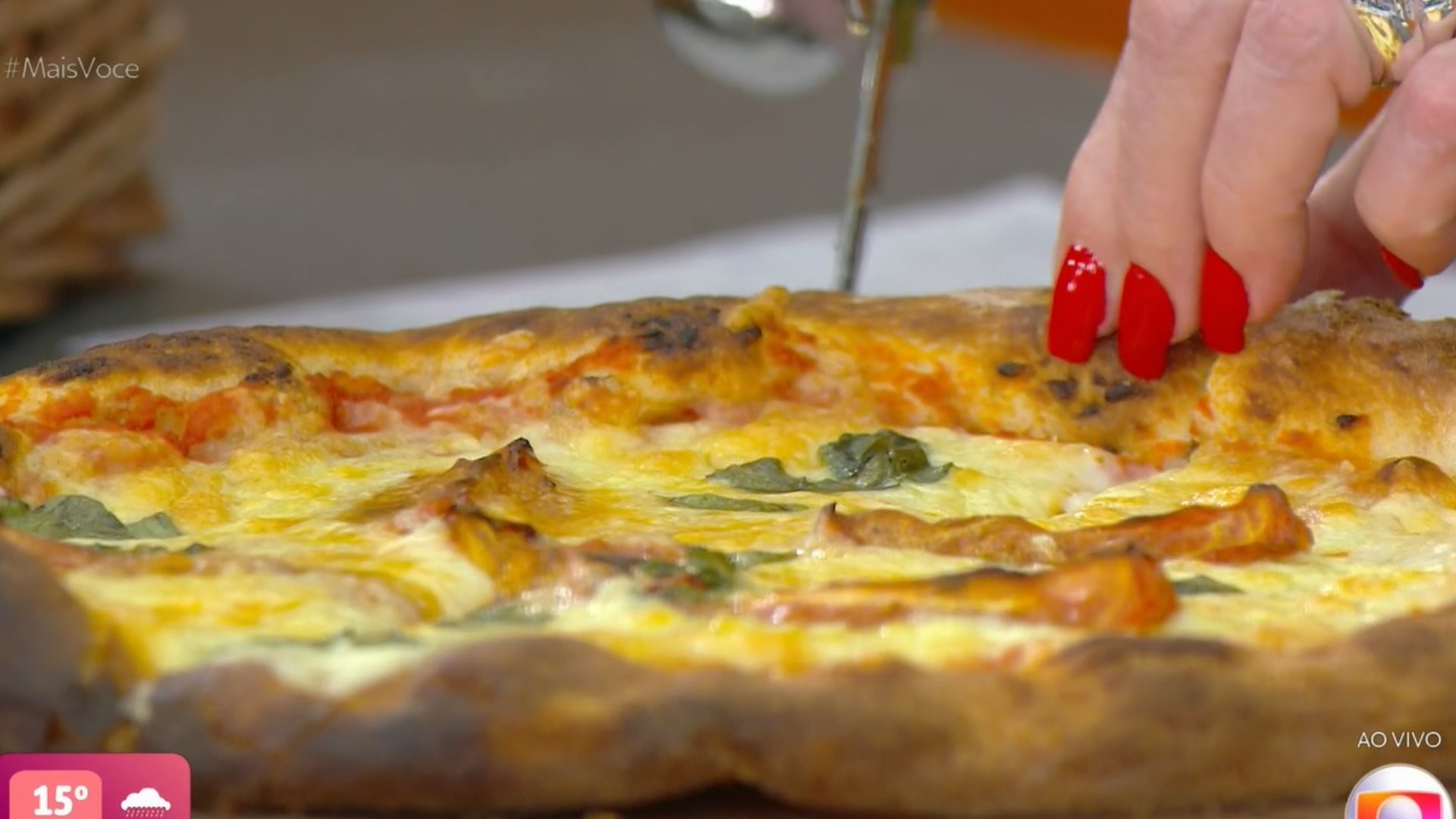Pizza da Ana Maria Braga no Mais Você