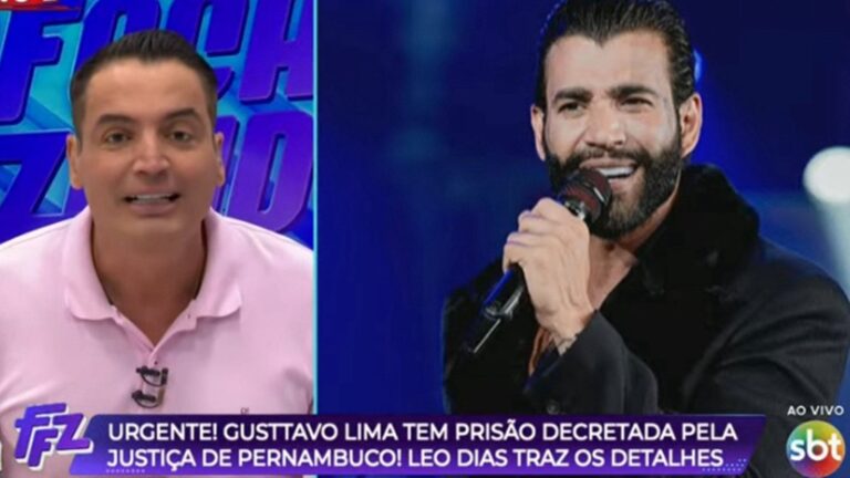 Léo Dias quase chora ao falar sobre pedido de prisão de Gusttavo Lima no Fofocalizando: “Um irmão pra mim”