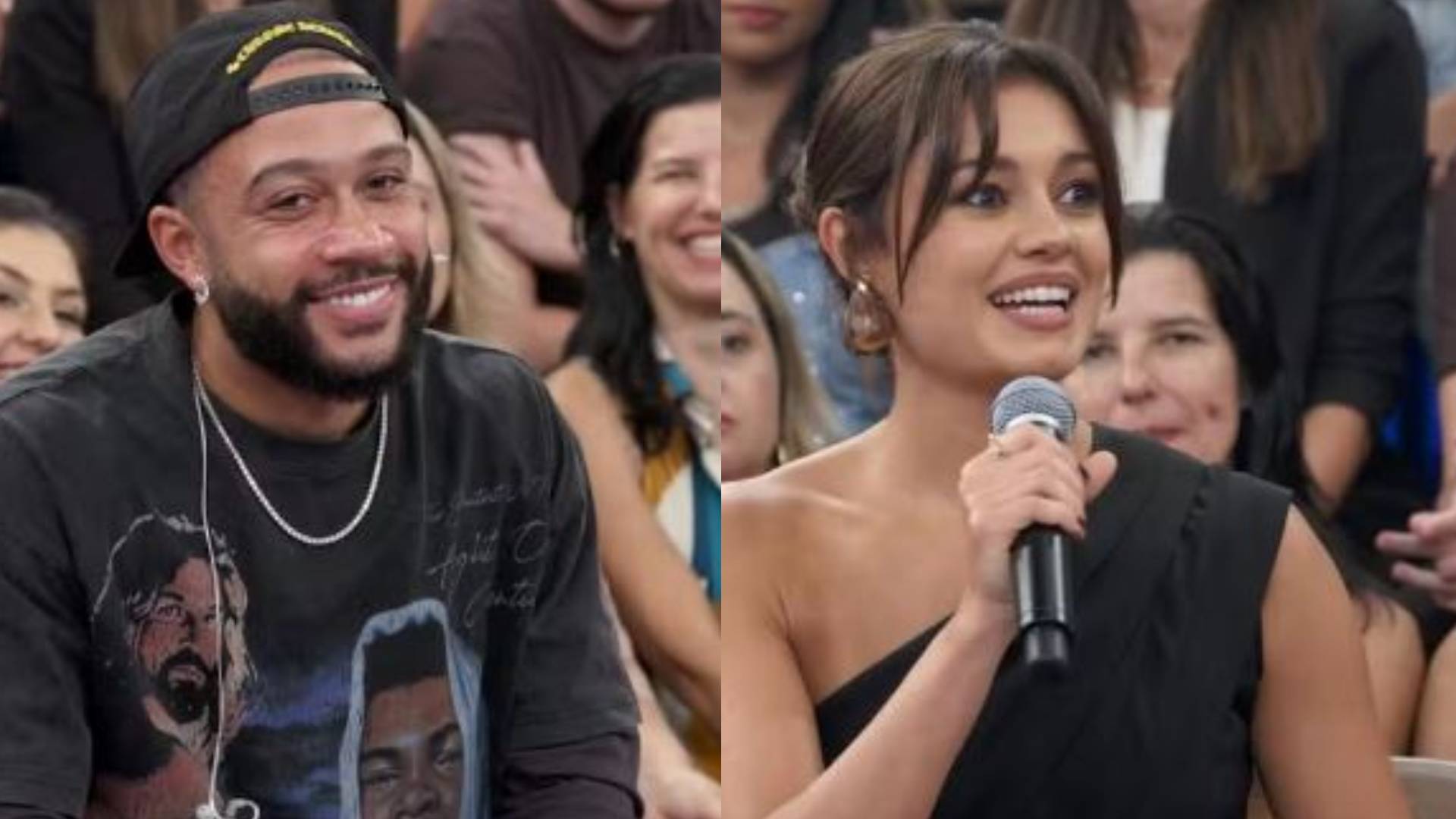 Memphis Depay e Sophie Charlotte no Altas Horas