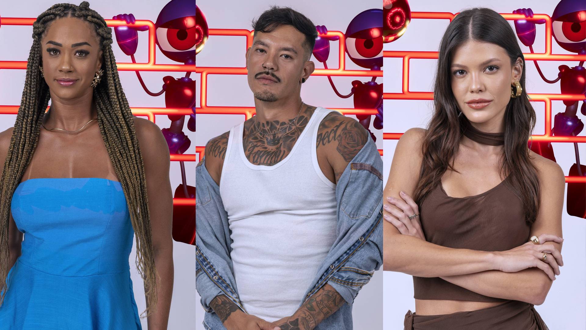 Aline, Gabriel e Vitória Strada no Paredão do BBB 25