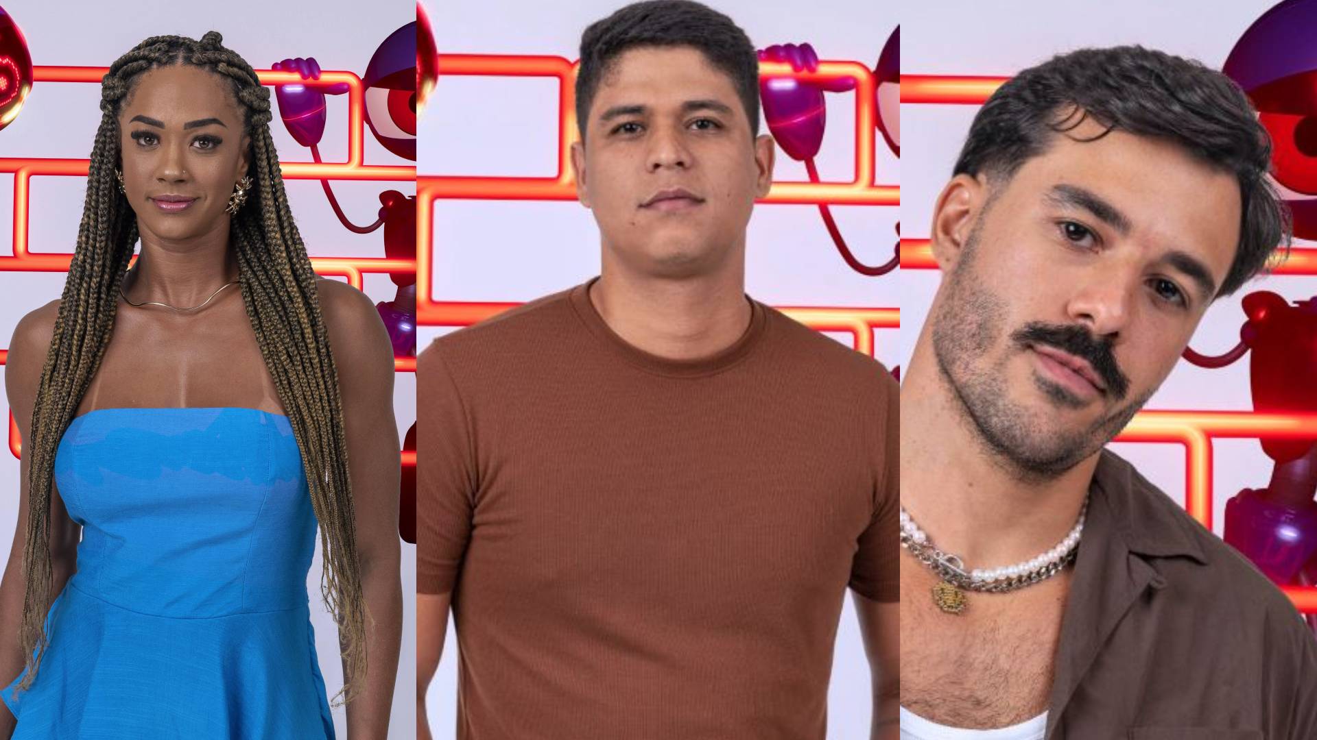 Aline, Guilherme e Mateus no Paredão do BBB 25