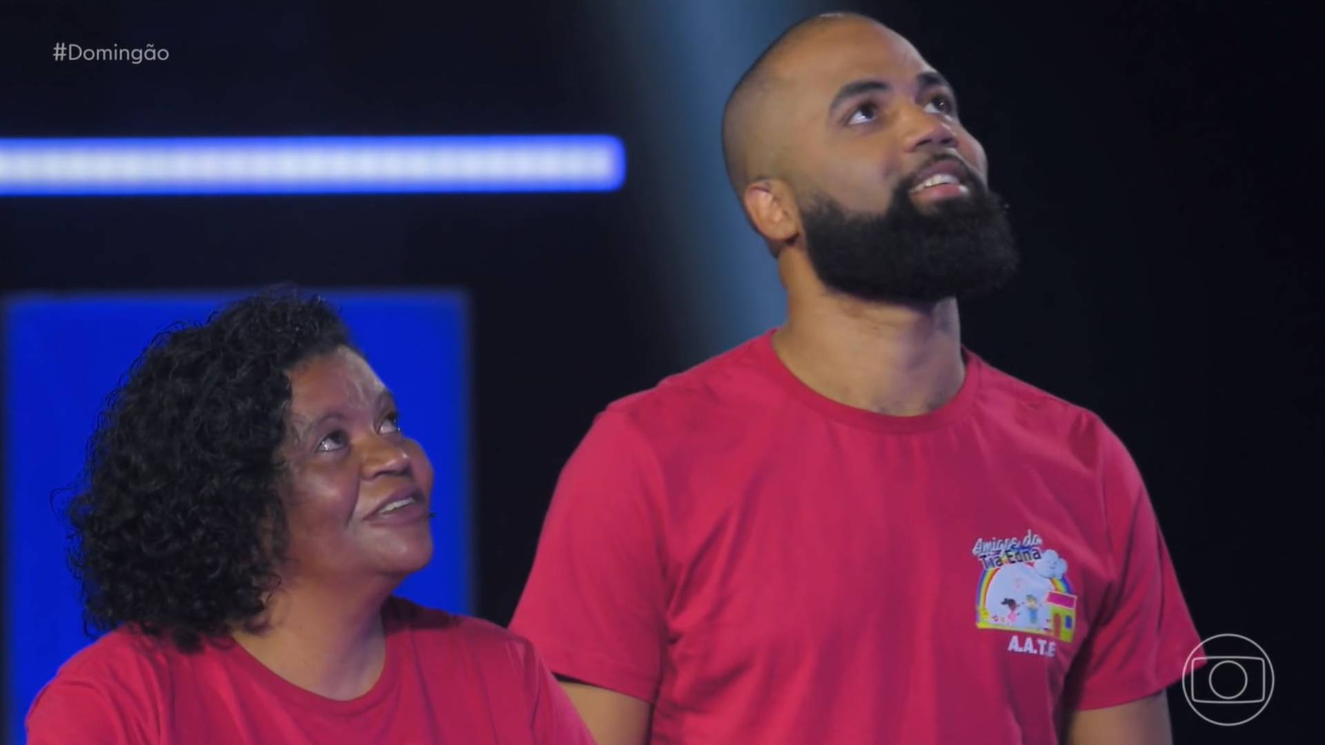 Edna e Fernando no The Wall do Domingão com Huck