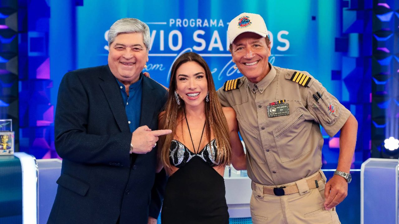 Datena e Comandante Hamilton no Programa Silvio Santos