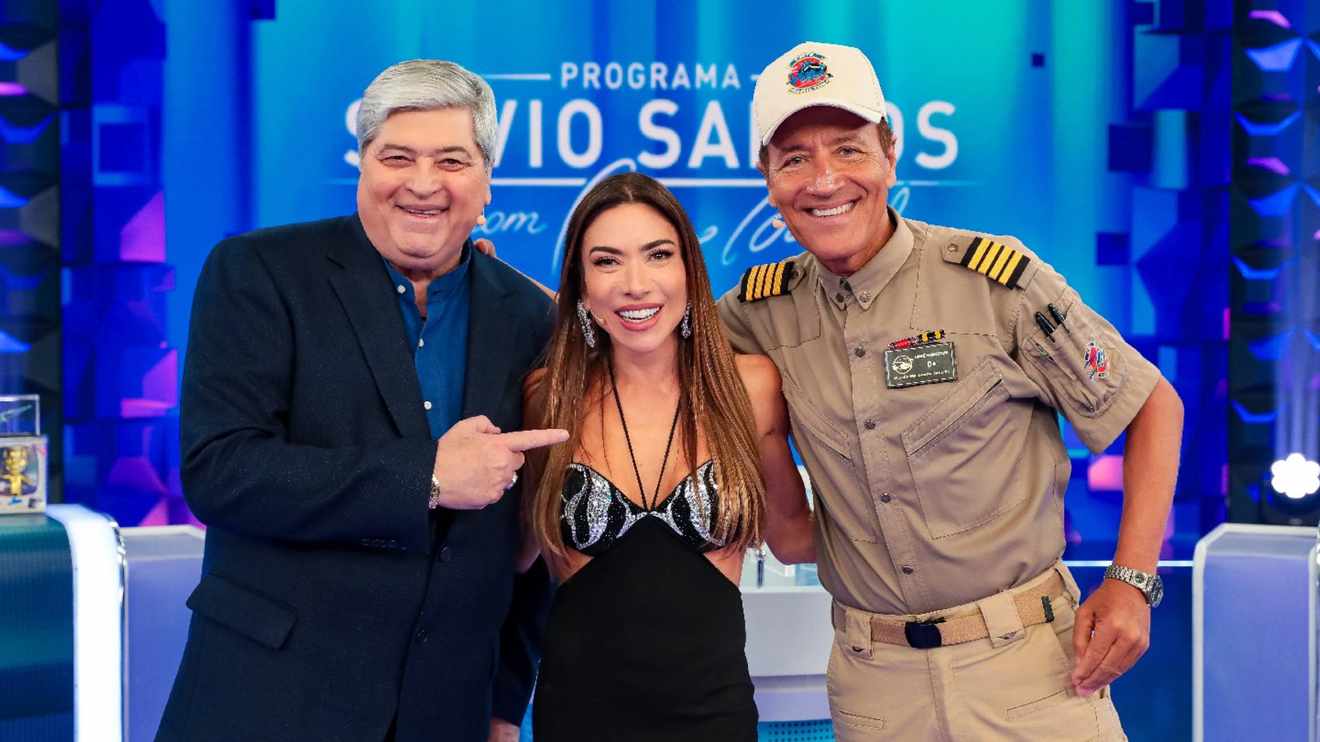 Datena e Comandante Hamilton no Programa Silvio Santos