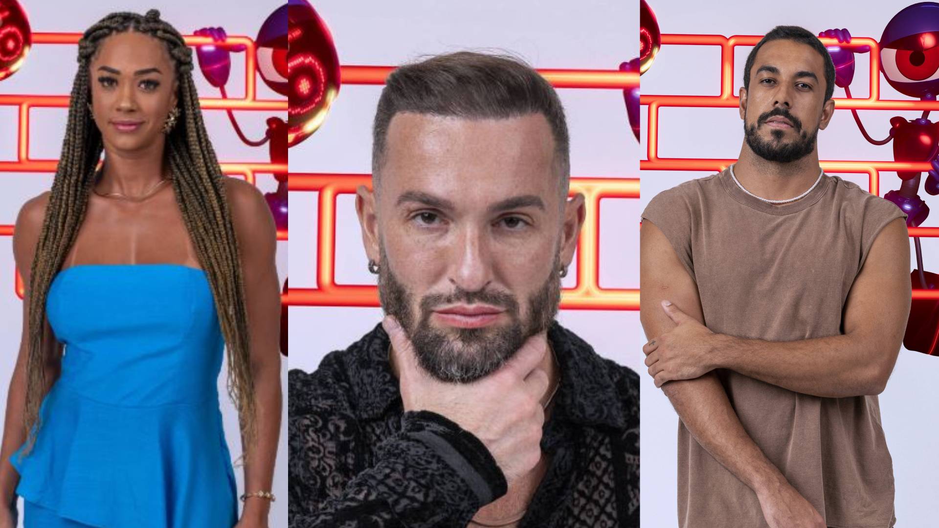 Aline, Diego Hypolito e Maike no Paredão do BBB 25
