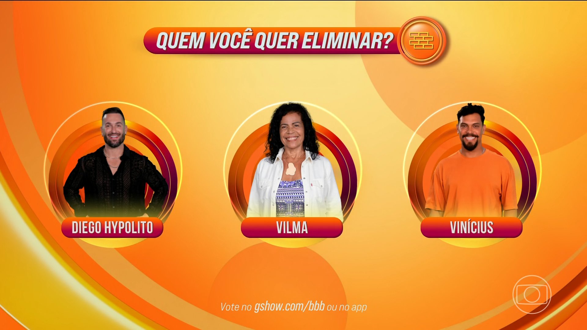 Diego, Vilma e Vinícius no Paredão do BBB 25