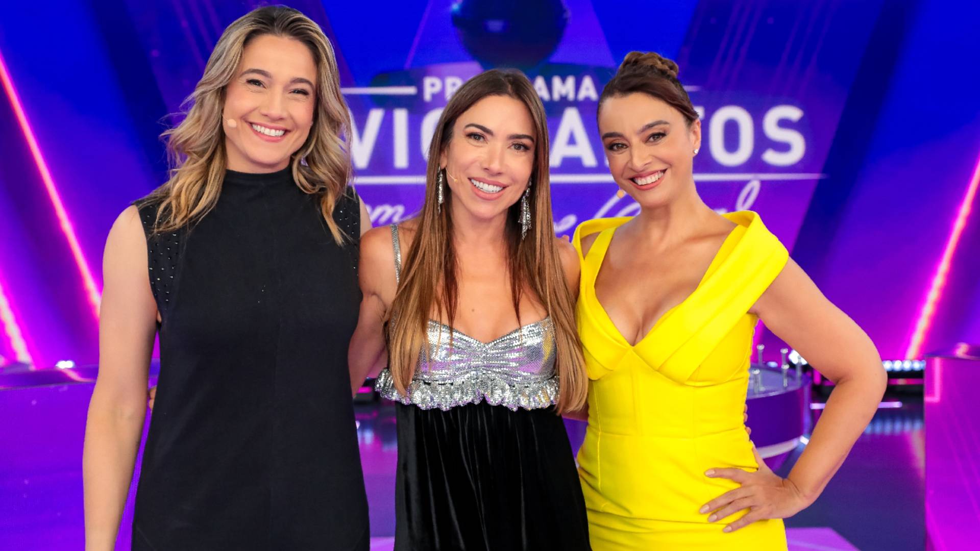 Fernanda Gentil e Cátia Fonseca no Programa Silvio Santos