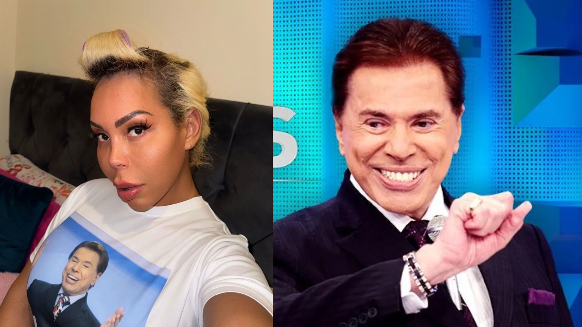 Influenciadora camisa Silvio Santos