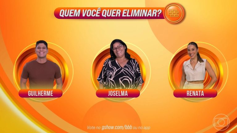 Enquete Paredão BBB 25: Guilherme x Joselma x Renata; quem deve sair?