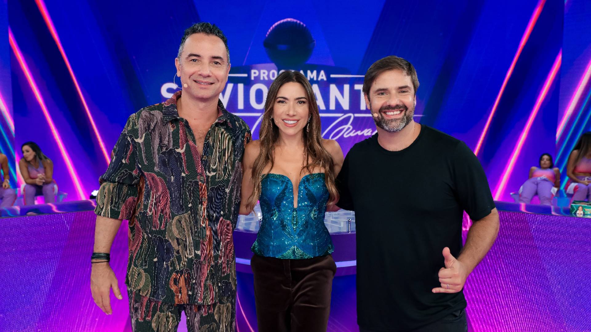 Marco Luque e Fábio Rabin no Programa Silvio Santos