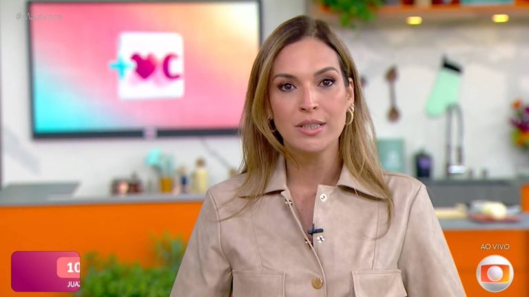 Talitha Morete se emociona ao vivo no ‘Mais Você’ ao falar sobre perda de Tati Machado