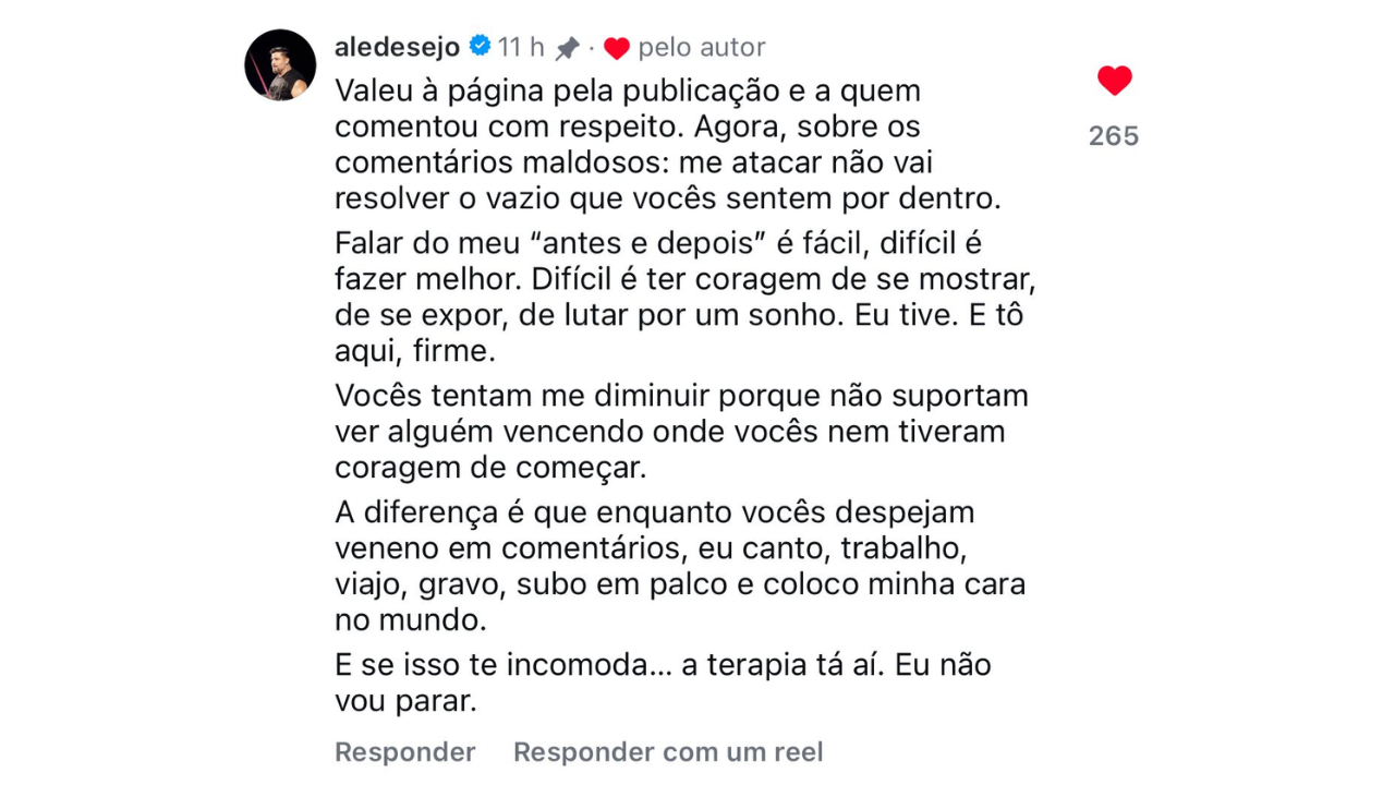 Comentário Alessandro Costa