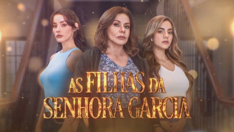 Logotipo da novela As Filhas da Senhora Garcia