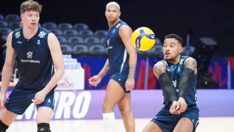 Maique, Darlan e Lucas Bermann na preparação da Seleção Brasileira