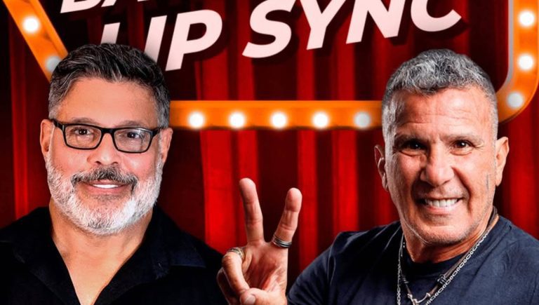 Alexandre Frota e Eri Johnson na Batalha do Lip Sync no Domingão com Huck