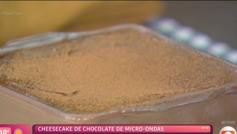 Cheesecake de chocolate de micro-ondas da Ana Maria Braga