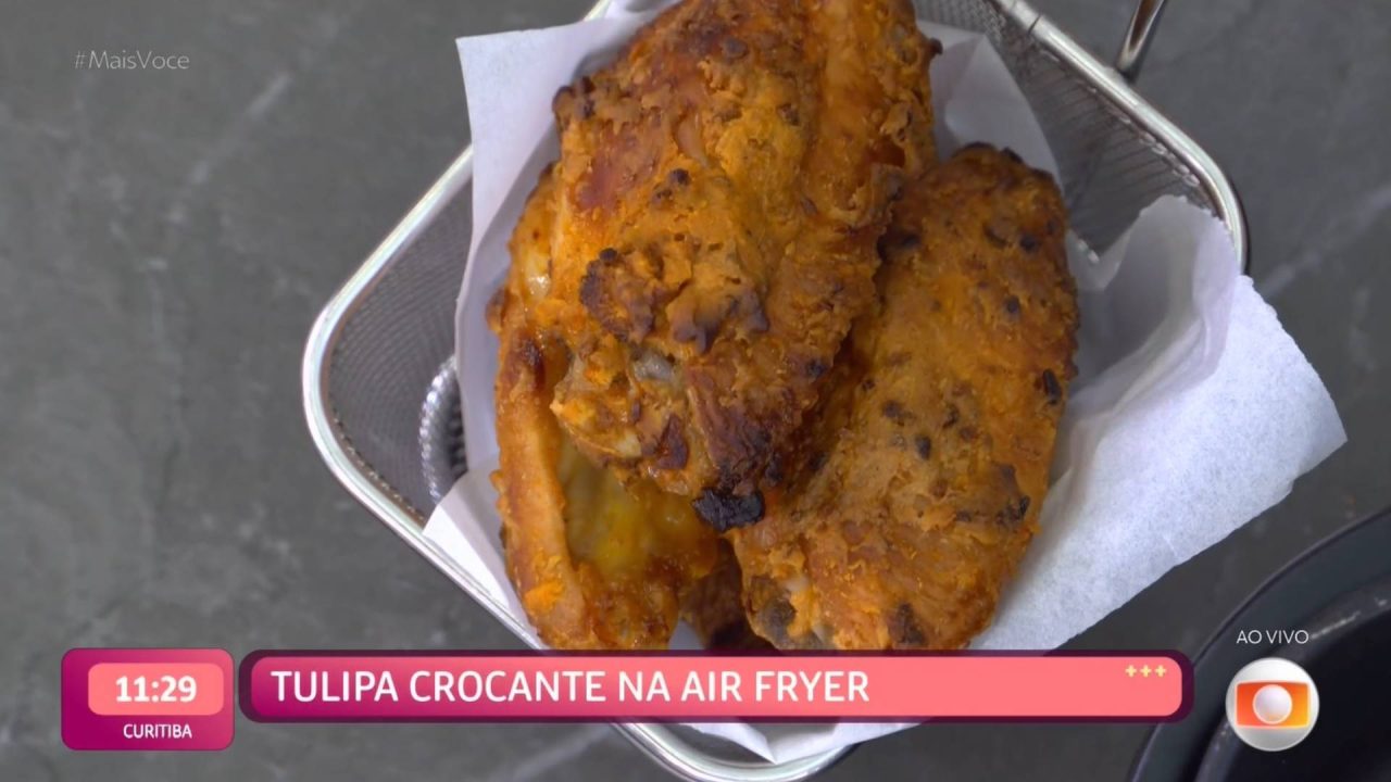 Tulipa crocante na air fryer da Ana Maria Braga