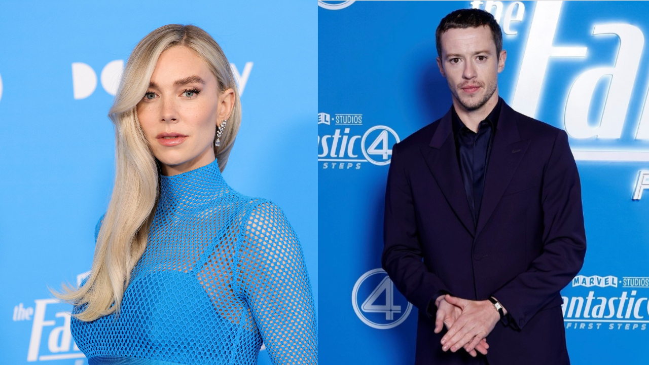 Vanessa Kirby e Joseph Quinn em Quarteto Fantástico Primeiros Passos